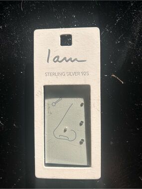 I AM Sterling Silver 925 Nose & Ear Stud Set in Silver